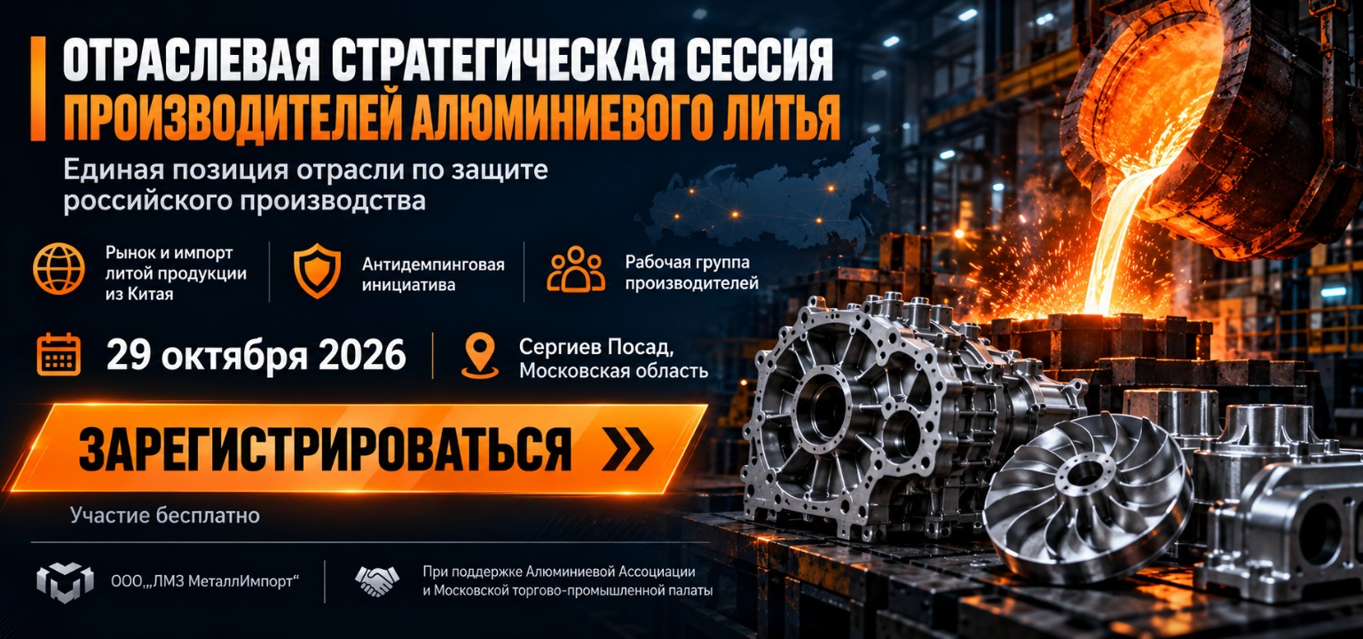 Стратегическая сессия производителей алюминиевого литья — 29 октября 2026